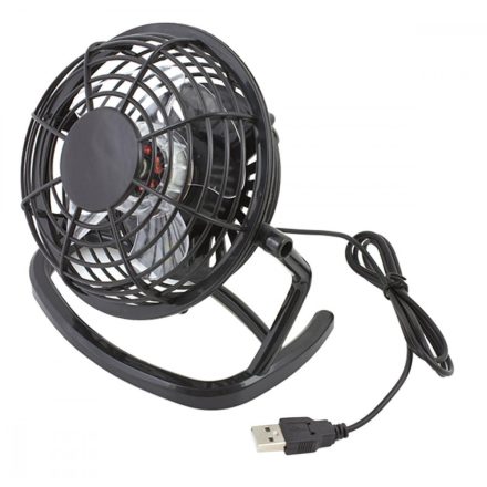 USB ventilátor APAK35C 2,5 W, fekete, 10 cm átmérő, dönthető