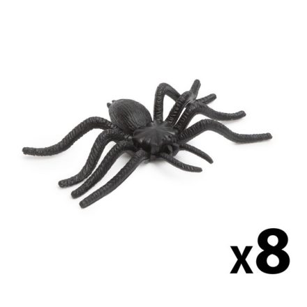 Pók szett - halloween-i dekoráció - fekete - 8 db / csomag 